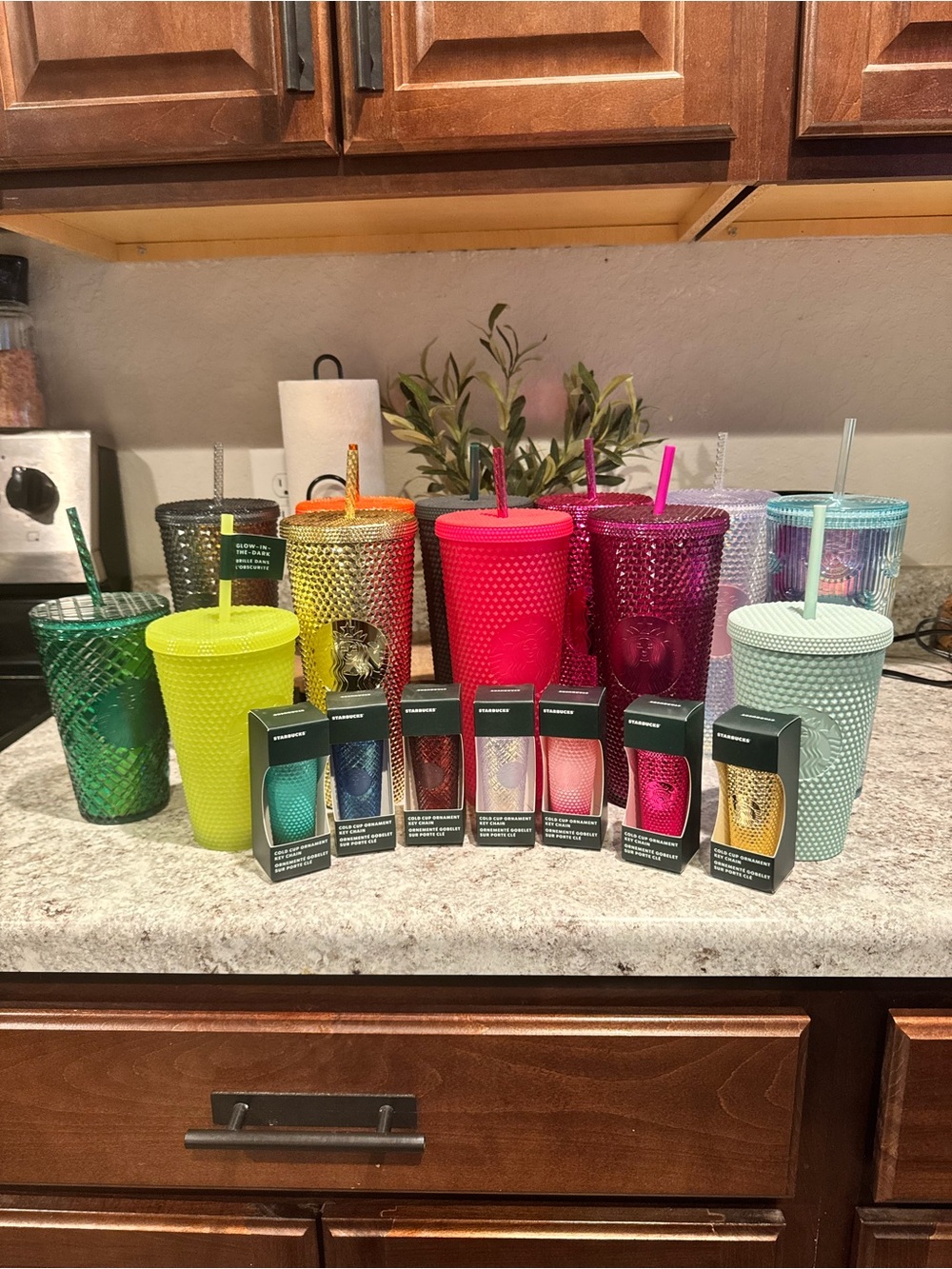 Lot of New Starbucks Tumblers and Ornament Keychains